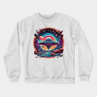 UFOs circle in the galaxy Crewneck Sweatshirt